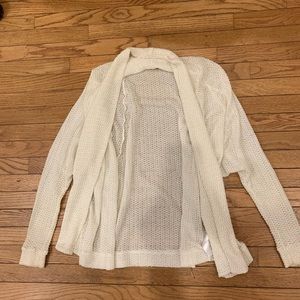 Cream crochet cardigan sweater